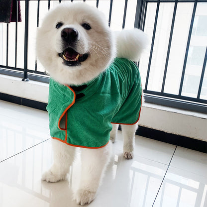 犬用バスローブ 超吸水マイクロファイバー