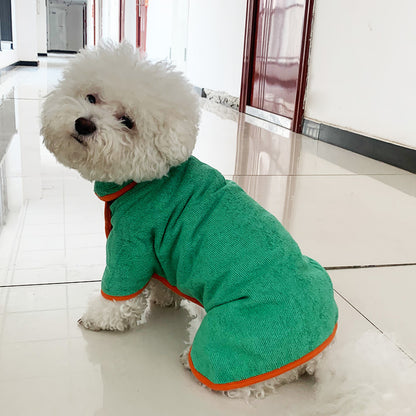 犬用バスローブ 超吸水マイクロファイバー