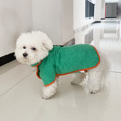 犬用バスローブ 超吸水マイクロファイバー